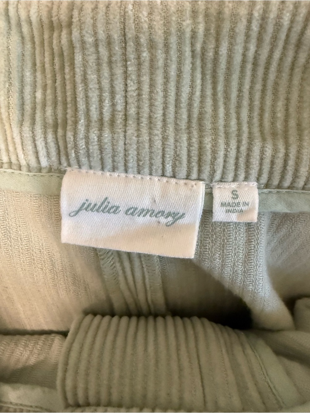 Julia Amory Julia Pant Corduroy Wide Leg Pistachio - Picture 3 of 3